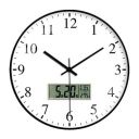 WENGONVILA Digital Wall Clock for Home and Office | Year Month Day Date and Room Temperature Thermometer Display | Analog and Digitals Watches | Styling Wall-Mounted Watch (White,12 Inches)....