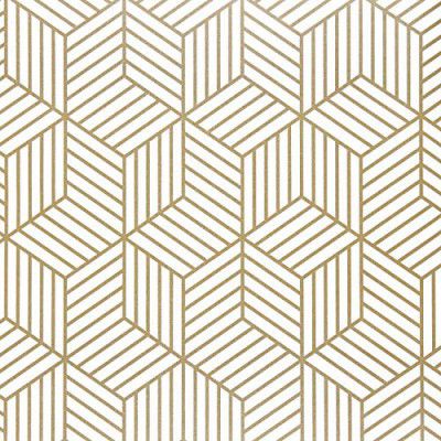 WENMER 17.71" x 118" Geometric Hexagon Wallpaper Peel and Stick Wallpaper