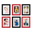 WENS Synthetic Wood Wall Mounted Frames - Displays Six 5x7 Inch Photos...