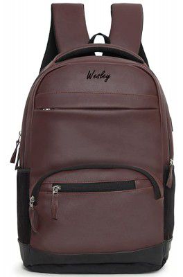 Wesley Vintage 15.6 inch Anti-Theft Backpack with USB Charging