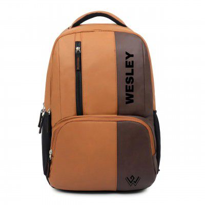 Wesley Vintage faux leather Water Resistant Laptop Backpack/Casual Backpack/Daypack/Travel Backpack/College Bag