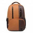 Wesley Vintage faux leather Water Resistant Laptop Backpack/Casual Backpack/Daypack/Travel Backpack/College Bag...