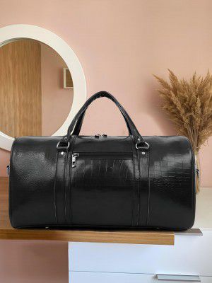 Wesley Vintage Faux Leather Weekender Travel Duffel Bag