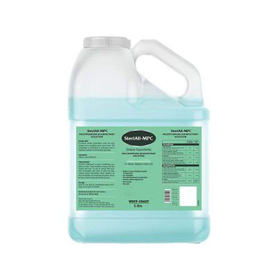 West Coast SteriAll-MPC Sodium Hypochlorite Liquid Multipurpose Disinfectant Solution for Wiping, Mopping & Spray Only - 5 L