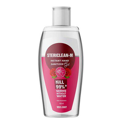 West Coast Stericlean-M Instant Hand Sanitizer Gel Rose Flavour – 100ml (Pack of 6)