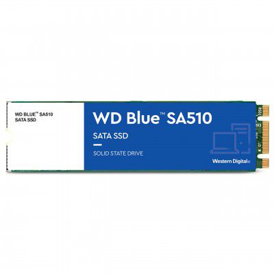 Western Digital WD Blue SA510 M.2 500GB, Up to 560MB/s, 2.5 Inch/7 mm, 5Y Warranty, Internal Solid State Drive (SSD) (WDS500G3B0B)