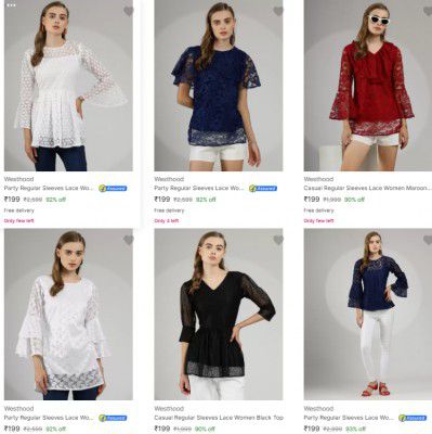 Westhood Womens Tops Starts at ₹199