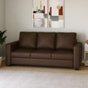 WESTIDO Orlando Leatherette 3 Seater Sofa (Finish Color - Brown, Diy(Do-It-Yourself)3-Person Sofa)|1 Year Warranty...