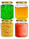 WEZOSHINET Matka Shape kitchen storage jars and containers with Airtight Metal Lid for Spice Jam Honey & Decoration Craft Work (Hexagon Glass Jar, 250ml 4pcs)...