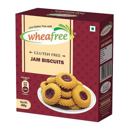 Wheafree Gluten Free Jam Biscuits | 400g Vegetarian Biscuit Pack