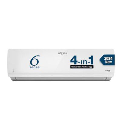 [Extra Rs.2500 Off] Whirlpool 1 Ton 3 Star, Magicool Inverter Split AC (MAGICOOL 10T 3S INV CNV S4K1PP1, Convertible 4-in-1 Cooling Mode, HD Filter 2024 Model, White)