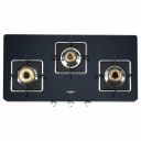 Whirlpool 3 Burner Auto Ignition Heavy Duty Forged Brass Gas Stove with Rust Free Body (GRANDIOSA Prime 773 CT AI BR), Black, Medium...