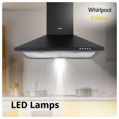 Whirlpool 60cm 900 m3/hr Cassette Filter Kitchen Chimney | CLASSIC PLUS CF 60 BK HOOD 