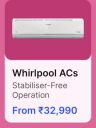 Whirlpool ACs from ₹32990 in Flipkart Big Billion Days Sale....