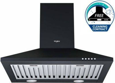 Whirlpool CLASSIC BF 60 BK HOOD 60 cm 750 m³/hr Wall Mounted Chimney  (Black 750 CMH)