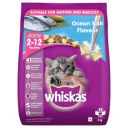 Whiskas Kitten (2-12 months) Dry Cat Food, Ocean Fish Flavour with Milk, 3kg Pack...