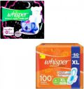 Whisper bindazzz night xxxl 4+ choice ultra xl 6 pads 10 Sanitary Pad  (Pack of 2)...