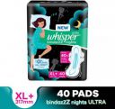 Whisper Bindazzz Nights XL+, Upto 0% Leaks All Night Long Sanitary Pad (Pack of 40)...