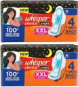 Whisper Choice Night XXL 317mm (18+18 Pads) Sanitary Pad (Pack of 2)...