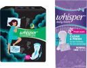 Whisper Nights 44s plus Panty liner 20s Sanitary Pad  (Pack of 44)...