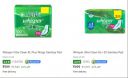 Whisper Sanitary Pads: 50% Off...