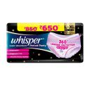 Whisper Super Absorbent Period Panty, 12 L-XL Pants, 360 Degree Leakage Protection...