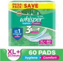 Whisper Ultra Clean XL+ Hygiene & Comfort Sanitary Pad (Pack of 60)...