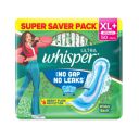 WHISPER ULTRA HYGIENE+COMFORT SANITARY PADS, 50 XL+ PADS...
