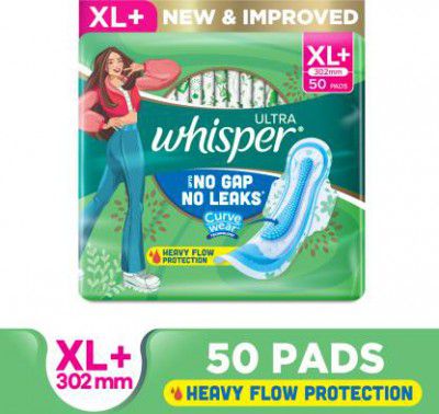 Whisper ULTRA HYGIENE+COMFORT XL+, FOR HEAVY FLOW Sanitary Pad  (Pack of 50)