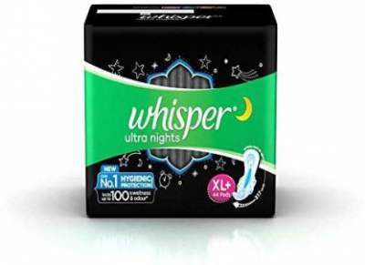 Whisper Ultra Night Sanitary pads XL Plus - 44 pads Sanitary Pad (Pack of 44)