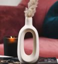 White Ceramic Kasy Table Vases...