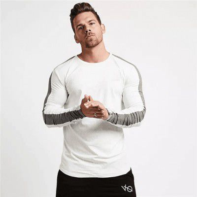 White Gray Long Sleeve Tshirt