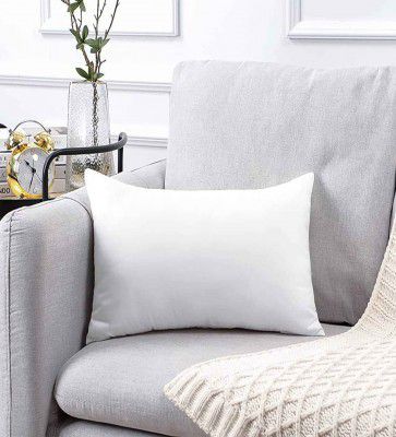 White Satin Solid 18x12 inches Cushion Insert (1Pc)
