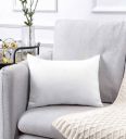 White Satin Solid 18x12 inches Cushion Insert (1Pc)...