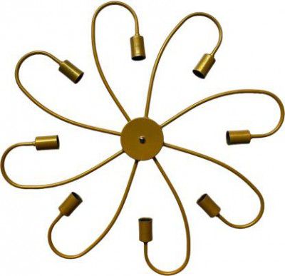 Whiteray Flower Design 8 Figure Vegas 8 Light Golden Arms Chandelier Ceiling Light Ceiling Lamp  (Gold)