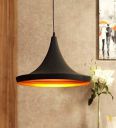 Whiteray Metal Tulip Shape Black Hanging Pendant Ceiling Light Lamp for Living Room, Bedroom, Kitchen, Balcony (Bulb not Included)...