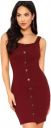 Whitewhale Women Bodycon Maroon Above Knee/Mid Thigh Length Dress...