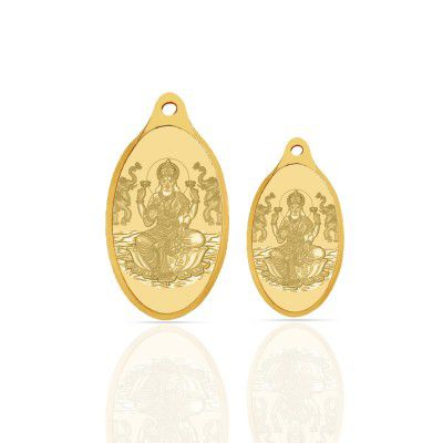 [Extra ₹3000 OFF] WHP Jewellers 3 gram (2 Gm + 1 Gm) Yellow Gold Lakshmi Pendant Combo