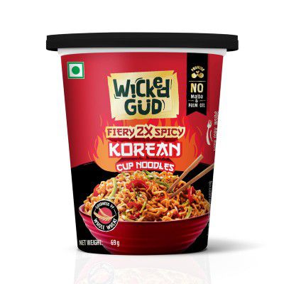 WickedGud Korean Cup Noodles, Fiery 2X Spicy, 69 g 