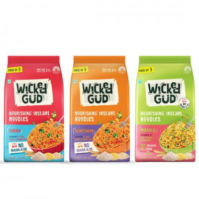 WickedGud Nourishing Instant Noodles Range, Pack of 3