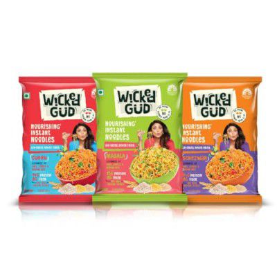 WickedGud Nourishing Instant Noodles, 207gm [Pack of 3] | No Maida | No Oil | Cholesterol Free