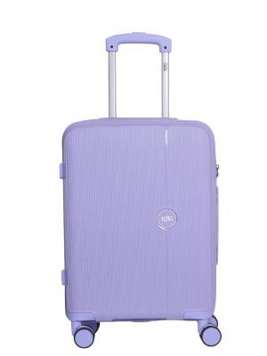 Wiki Zine 8 Wheel Hardside Polycarbonate Trolley by Wildcraft,Large,Pstl_Prpl