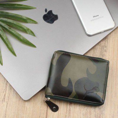 WILD EDGE  Men Green Artificial Leather Wallet - Regular Size (4 Card Slots)
