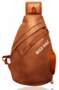 WILD MODA Premium Faux Leather Unisex Cross Body Backpack for Travel, College, Tuition etc...