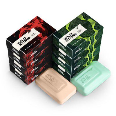 Wild Stone Ultra Sensual and Forest Spice Soaps (Pack of 8, 100gm each)