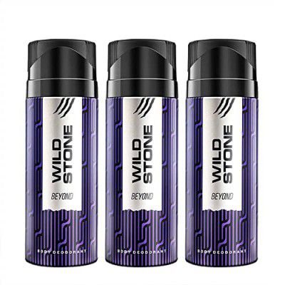 Wild Stone Beyond Body Deodorants for Men, 150ml each (Pack of 3)