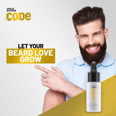 Wild Stone CODE Beard Growth Oil for Men, 30 ml | Six Natural Oil Advanced Formula