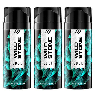 Wild Stone Edge Deodorant Spray For Men Pack of 3 (200Ml Each)