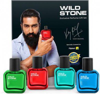 Wild Stone Edge, Forest Spice, Hydra Energy & Ultra Sensual Perfume Combo pack of 4 ( 30 ml each) Eau de Parfum - 120 ml  (For Men)