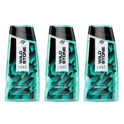 Wild Stone Edge Shower Gel for Men, Pack of 3 (200ml each)